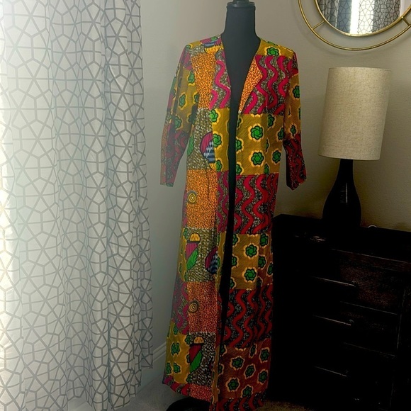 Handmade Ankara Print Duster - Picture 1 of 3